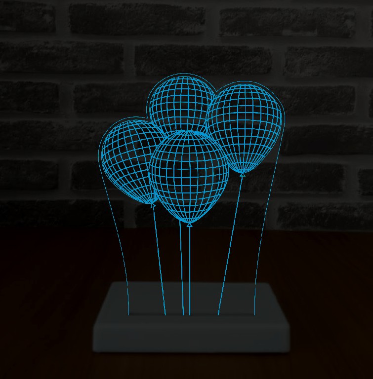 Luminária  LED - Balão - Azul