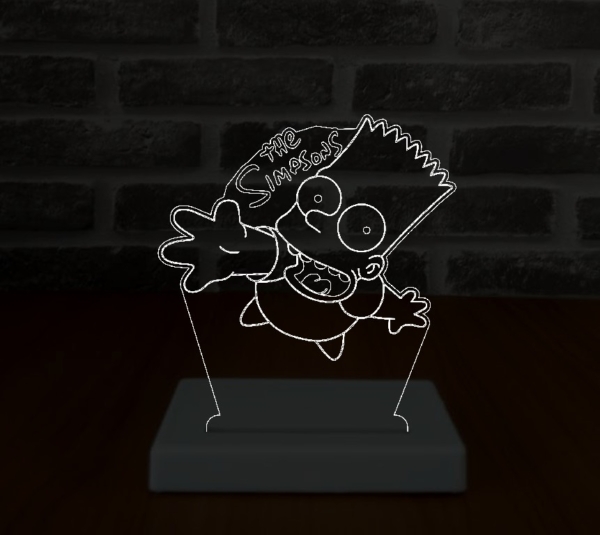 Luminária  LED - Bart Simpson