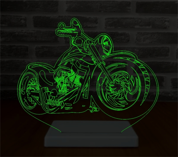 Luminária  LED - Moto estilosa