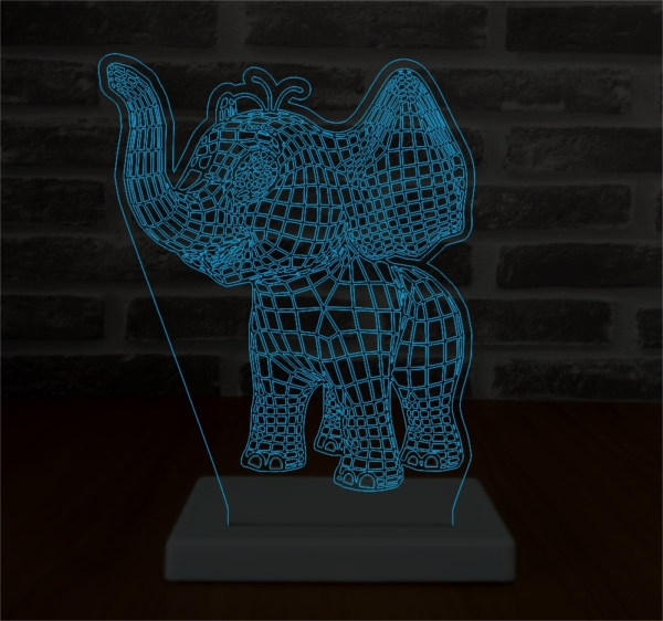 Luminária  LED - elefante