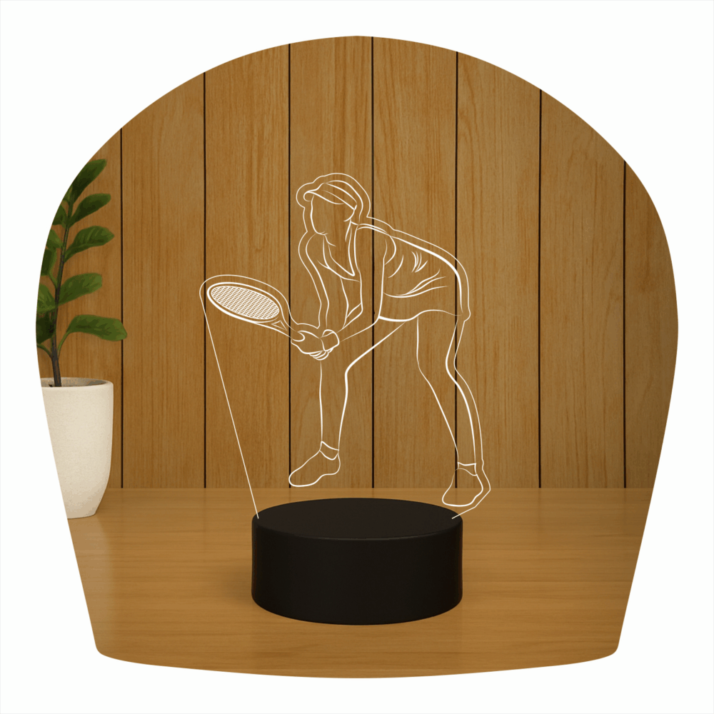 Abajur LED Luminária 3D Ilusion – - Tenista