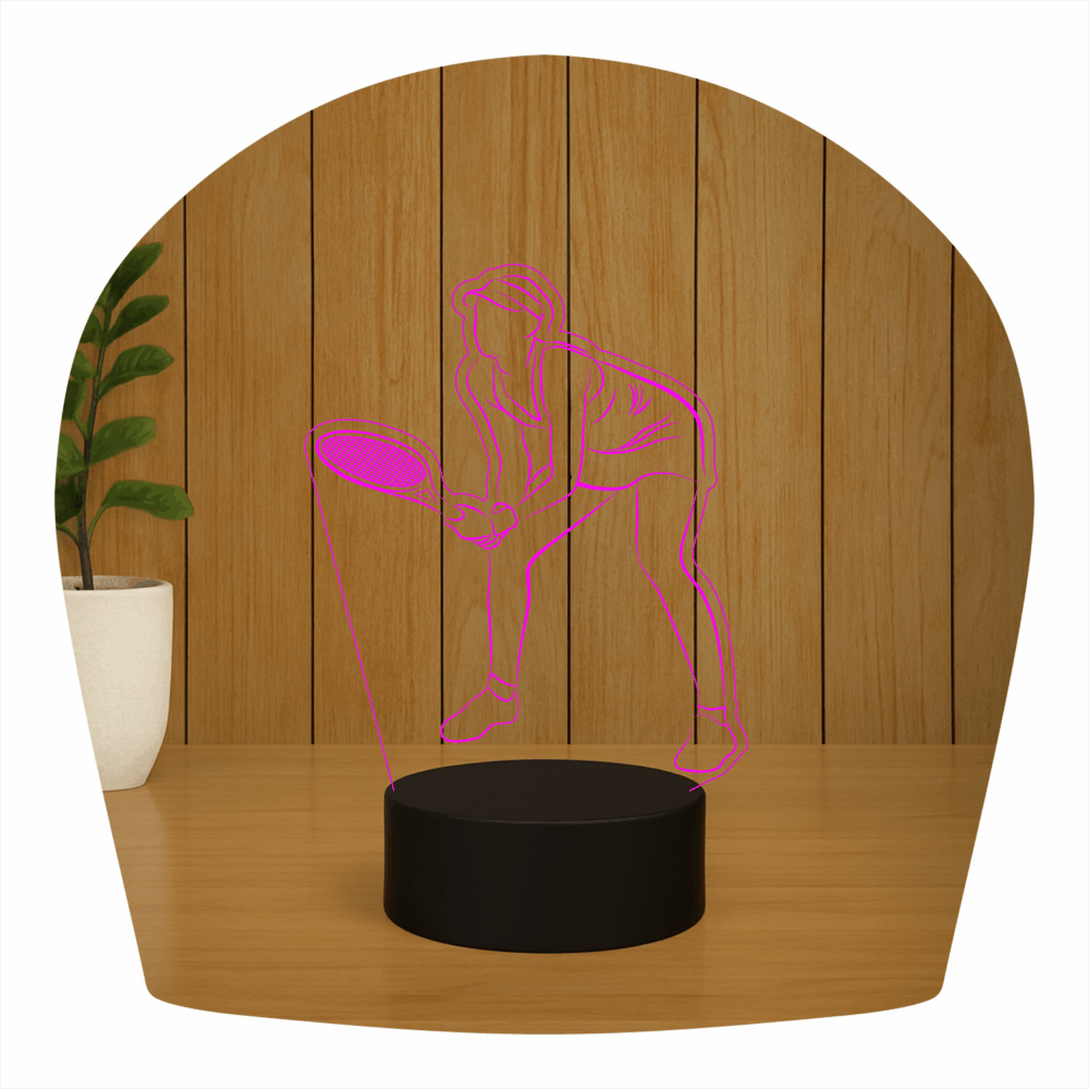 Abajur LED Luminária 3D Ilusion – - Tenista - Imagem 5