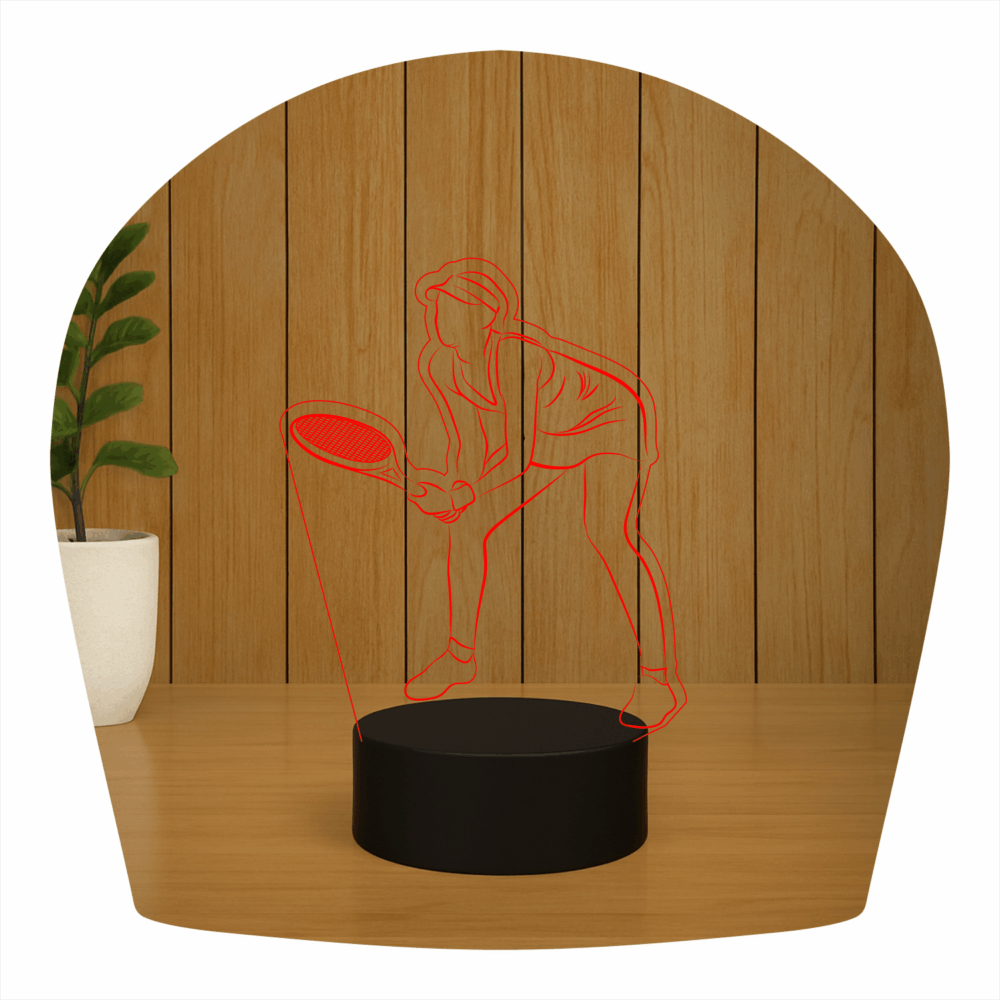 Abajur LED Luminária 3D Ilusion – - Tenista - Imagem 4