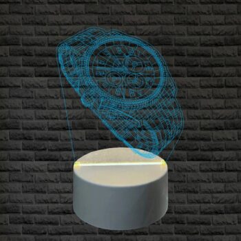 Abajur LED Luminária 3D ilusion - Relógio