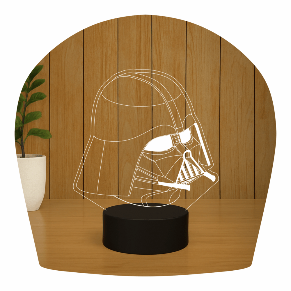 Abajur LED Luminária 3D ilusion - Star wars Darth Vader