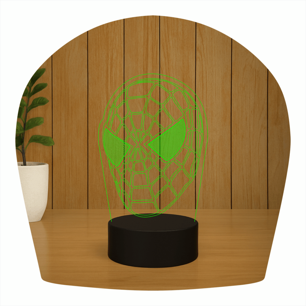 Abajur LED Luminária 3D ilusion - Homem aranha 3