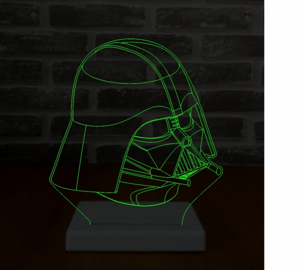 Luminária  LED - Star wars Darth Vader - azul