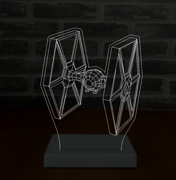 Luminária  LED - Star wars Imperial TIE Fighter