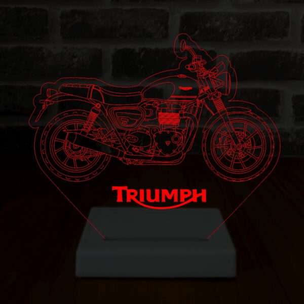 Abajur LED Luminária com bateria e carregador - Moto Twim 900 Triumph