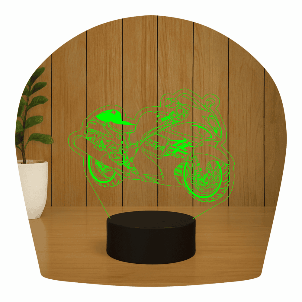 Abajur LED Luminária 3D ilusion -  Hayabusa