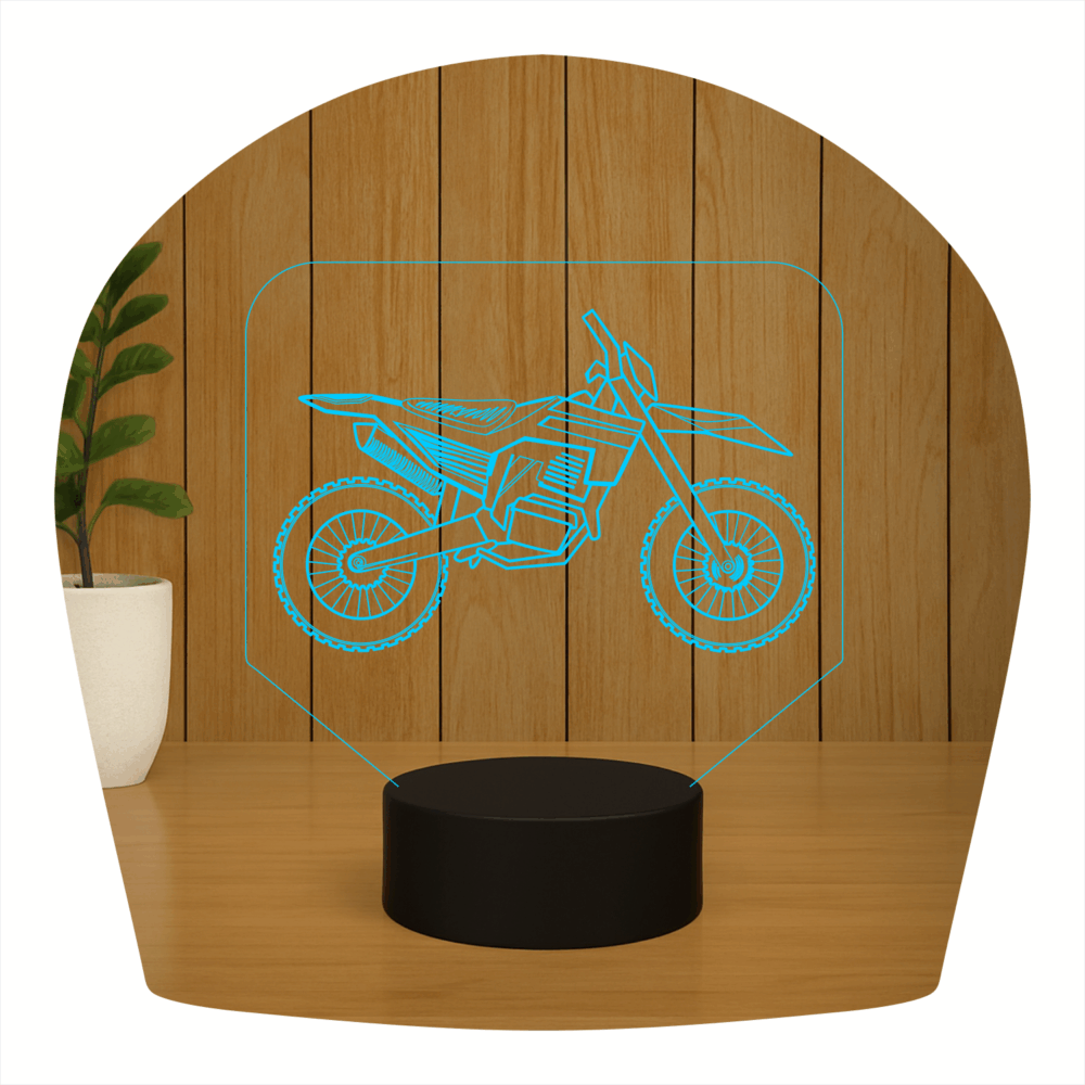 Abajur LED Luminária 3D Ilusion -  Moto KTM - Imagem 4