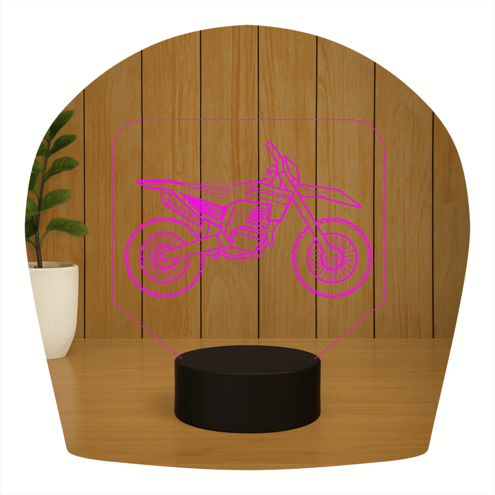 Abajur LED Luminária 3D Ilusion -  Moto KTM - Imagem 5