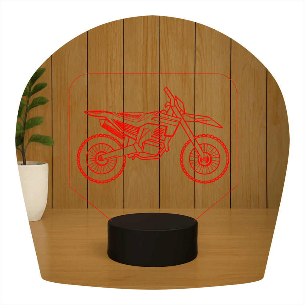 Abajur LED Luminária 3D Ilusion -  Moto KTM - Imagem 2