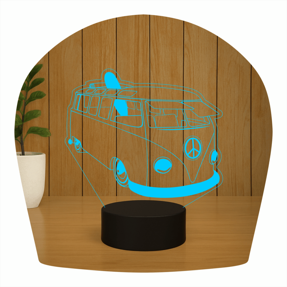 Abajur LED Luminária 3D ilusion -  Kombi
