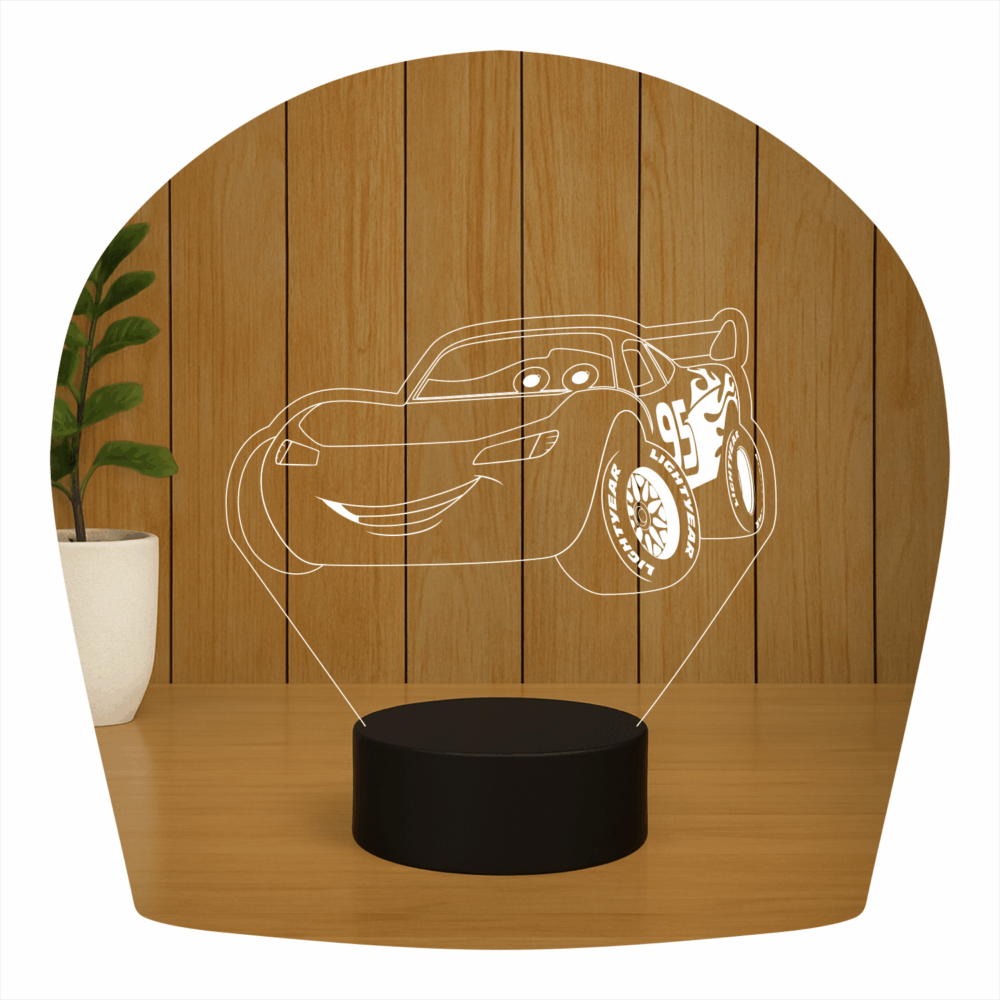 Abajur LED Luminária 3D ilusion -  Relâmpago Macqueen