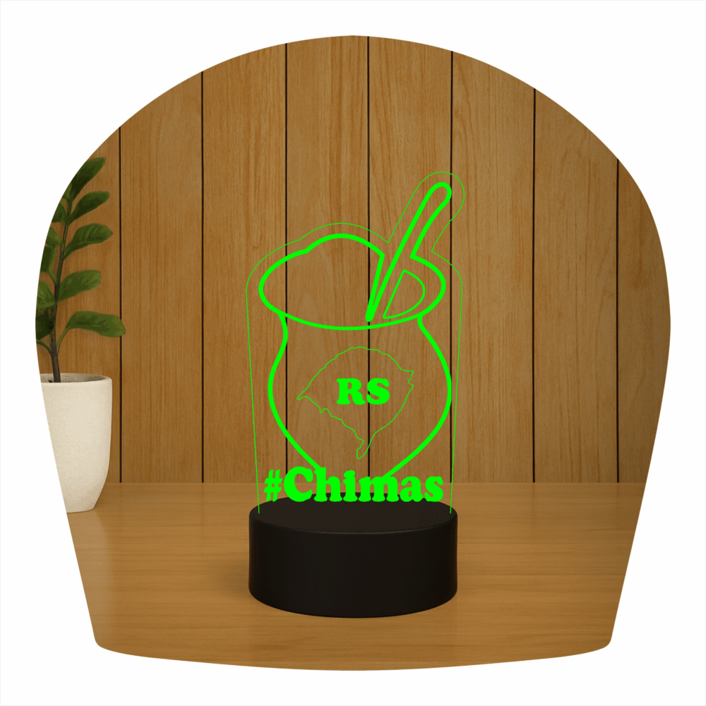 Abajur LED Luminária 3D ilusion - Chimas