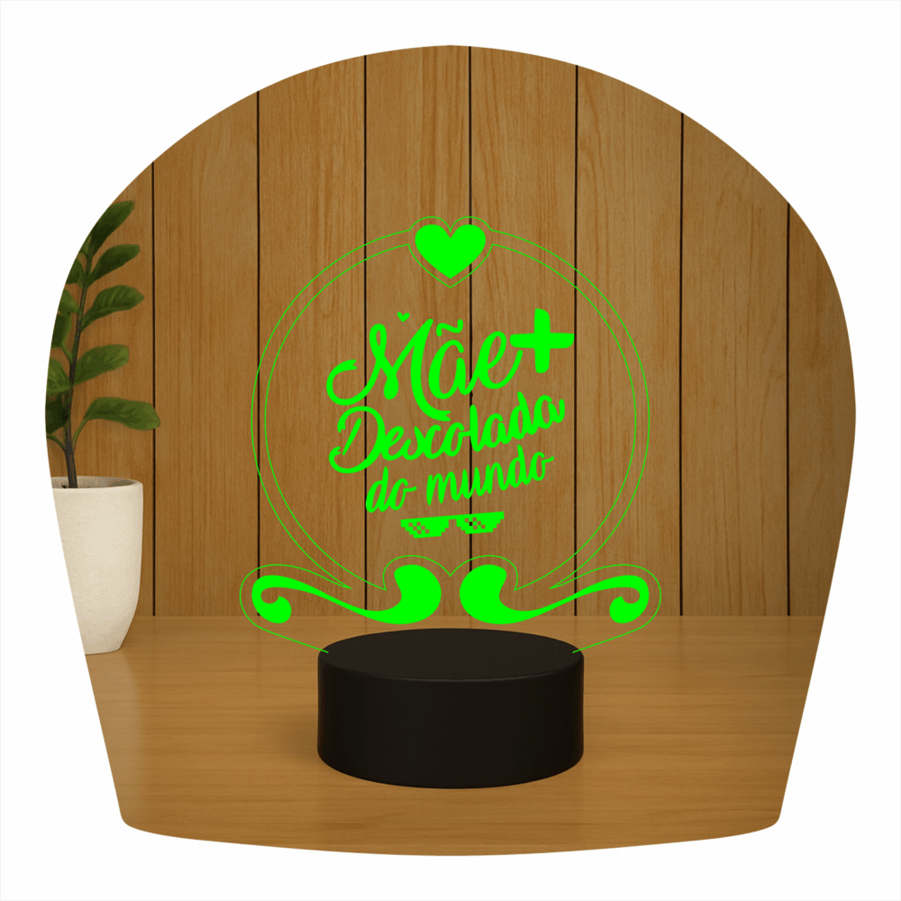 Abajur LED Luminária 3D ilusion - Mãe descolada