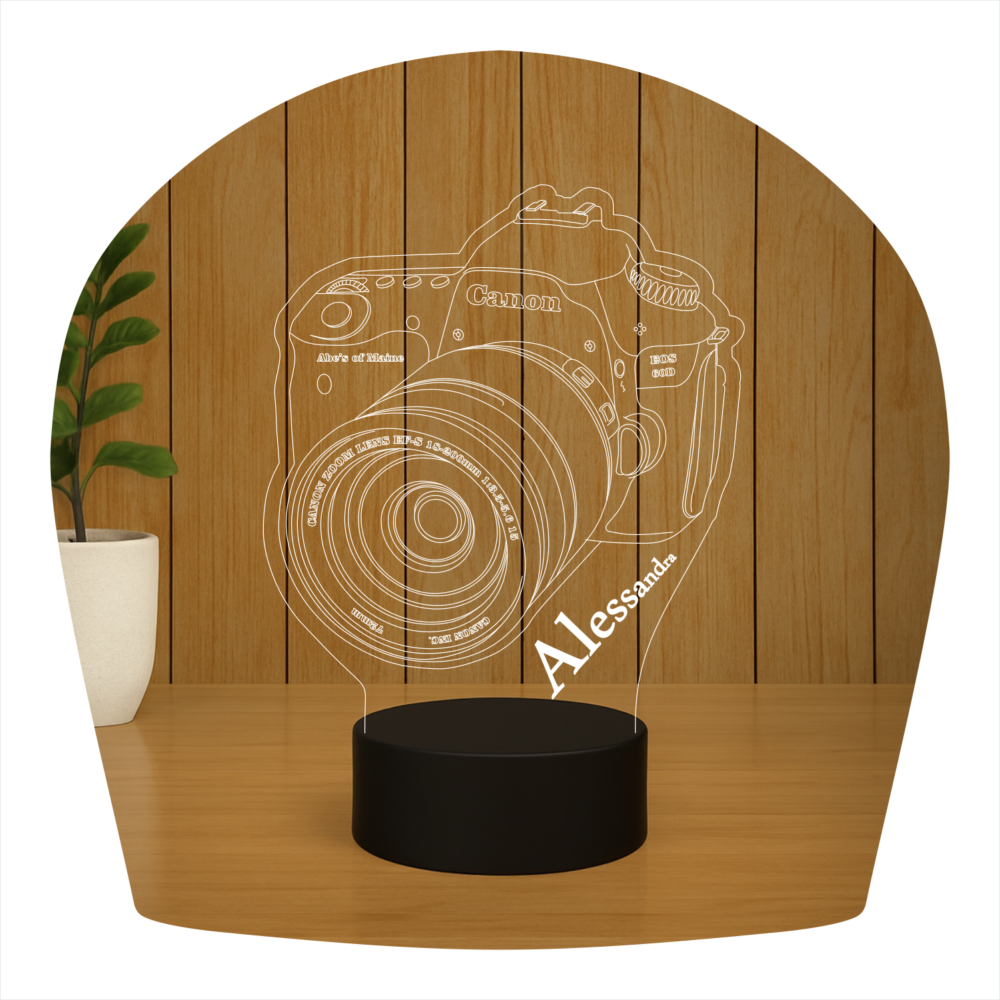 Abajur LED Luminária 3D Ilusion - Câmera Segunda Versão