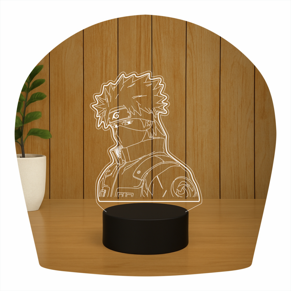 Abajur LED Luminária 3D Ilusion - kakashi